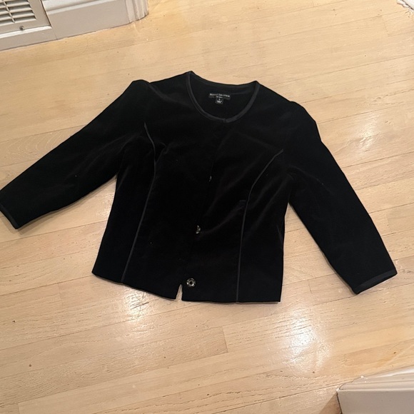 Behnaz Sarafpour Jackets & Blazers - Behnaz Sarafpour Black Velvet Tailored Jacket